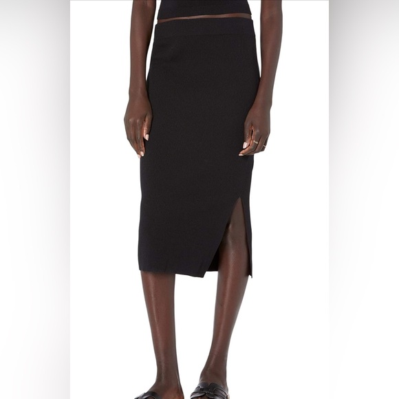 The Drop Dresses & Skirts - The Drop Women's Vera Slim Side-Slit Midi Sweater Skirt